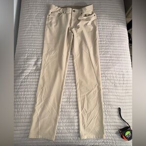 Greg Norman men’s golf pants, slim straight fit casual elastic size 32x34
